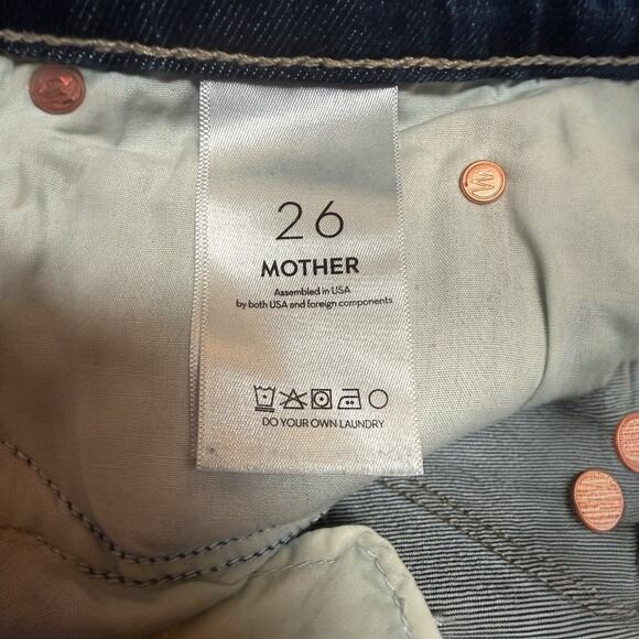 Mother Jeans Rascal Skimp Dark Denim Straight Leg Stretch Jeans NWT Size 26 - Picture 9 of 12